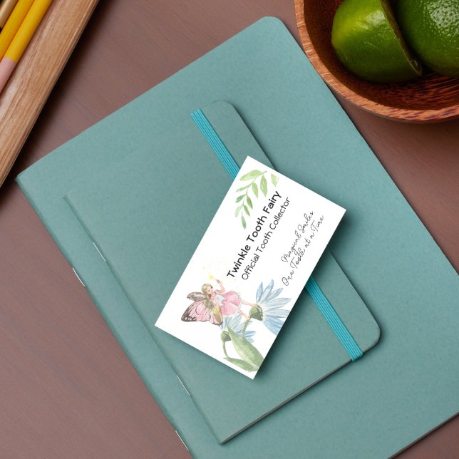 Magical Watercolor Tooth Fairy Dentist Business Card (Magical Watercolor Tooth Fairy Dentist Business Card)