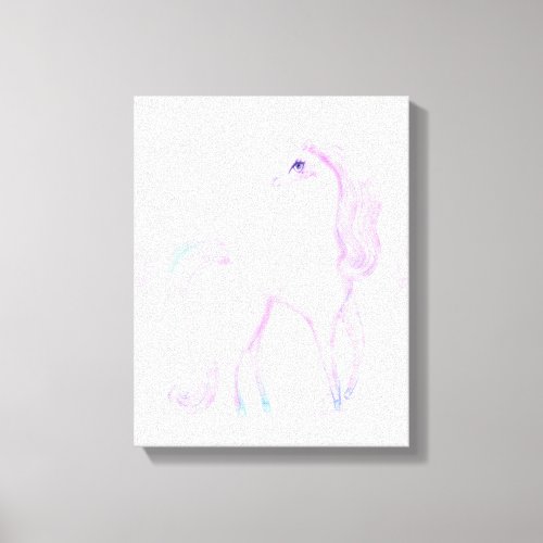 Magical Watercolor Unicorn Art Canvas Print