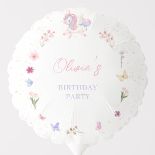 Magical Watercolor Unicorn Birthday Balloon