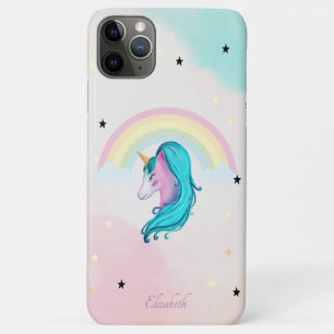 Magical Watercolor Unicorn, Rainbow, Stars iPhone 11 Pro Max Case