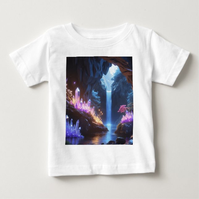 Magical Waterfall Crystal Cave Baby T-Shirt (Front)