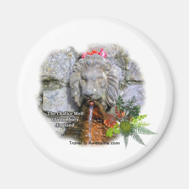 Magical Well, Glastonbury England Magnet (Front)