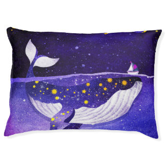 Magical Whale: Dark Ocean Night Pet Bed