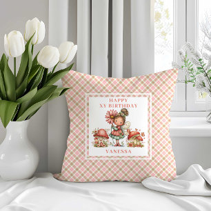 Magical Whimsy Fairy 2nd Birthday Throw Pillow