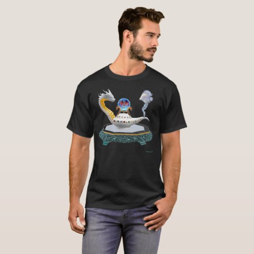 Magical White Ceramic Dragon Lamp T-Shirt