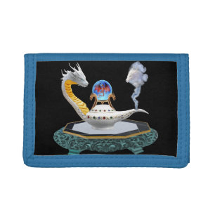 Magical White Ceramic Dragon Lamp Tri-fold Wallet