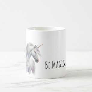 Magical White Gold Horn Unicorn Coffee Mug