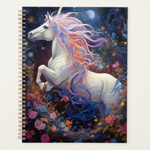 Magical White Horse Fantasy Art Planner