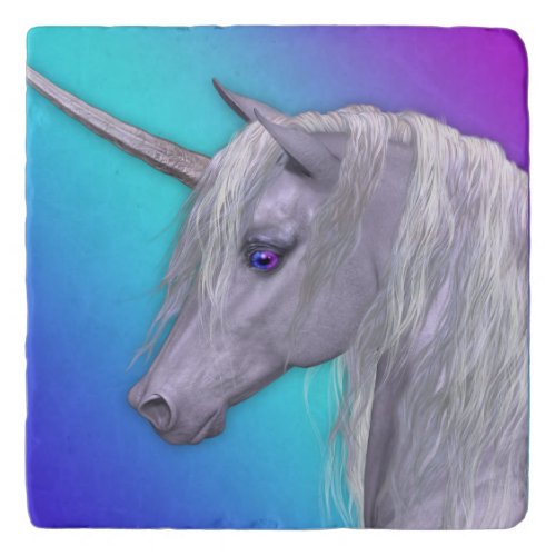 Magical White Unicorn on Rainbow