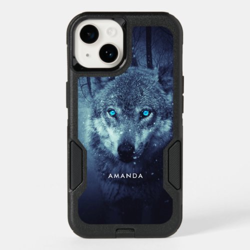 Magical Wild Wolf with Amazing Blue Eyes OtterBox iPhone 14 Case