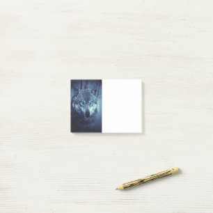 Magical Wild Wolf with Amazing Blue Eyes Post-it Notes