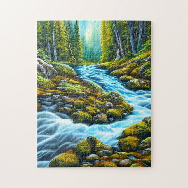 Magical Wilderness Bubbling Brook Jigsaw Puzzle (Vertical)