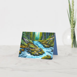 Magical Wilderness Bubbling Brook Letterpress Thank You Card