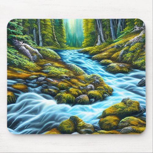 Magical Wilderness Bubbling Brook Mouse Pad