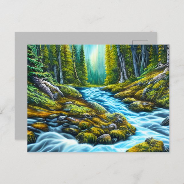 Magical Wilderness Bubbling Brook Postcard (Front/Back)