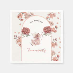 Magical wildflower Fairy Garden 5th birthday Napkins