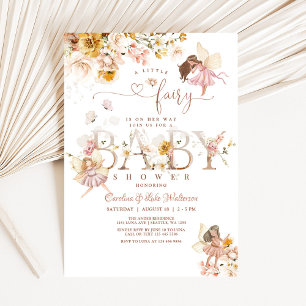 Magical Wildflower Garden Fairy Floral Baby Shower Invitation