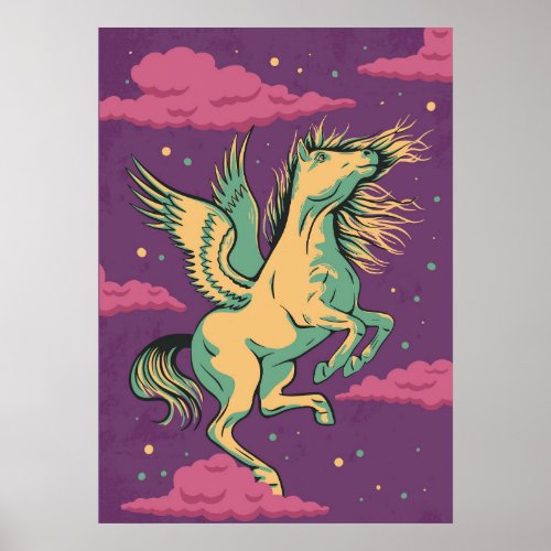 Magical Winged Horse Poster