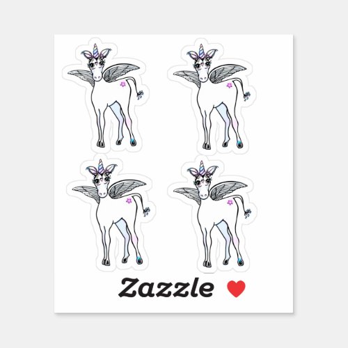 Magical winged Unicorn Sticker