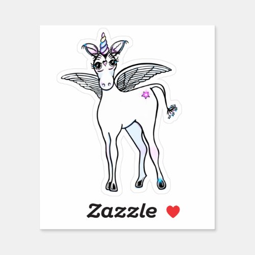 Magical winged Unicorn Sticker