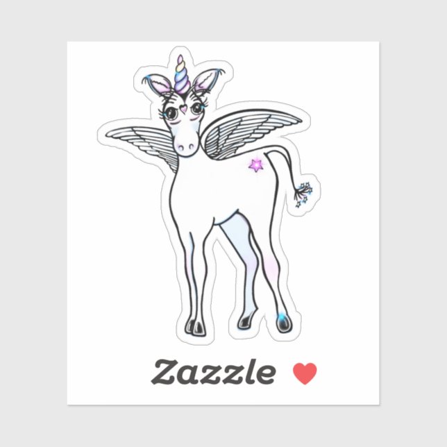 Magical winged Unicorn Sticker (Sheet)