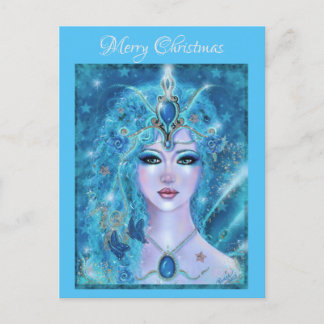 Magical winter fairy by Renee Lavoie Holiday Postcard
