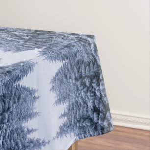 Magical winter forest - blue, season tablecloth