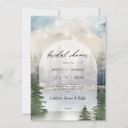 magical winter forest bridal shower Invitation