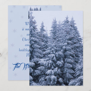 Magical winter forest - custom Christmas card