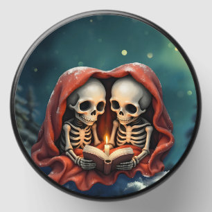 Magical winter moments, two skeletons mini candle favors