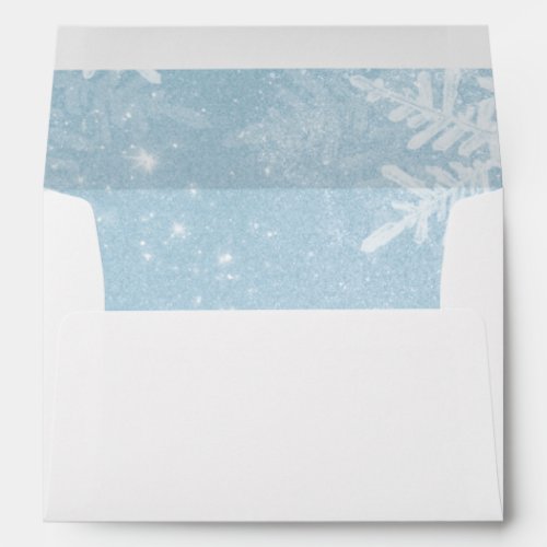 Magical Winter Snowflakes and Sparkles Envelope