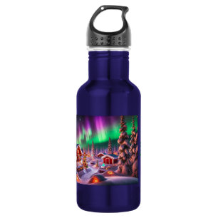 Magical Winter Wonderland: Santa's Village Stainless Steel Water Bottle