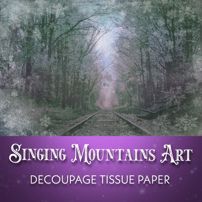 Magical Winter Woodland Scene Decoupage Tissue Paper (Creator Uploaded)
