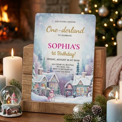 Magical Winter World Invitation