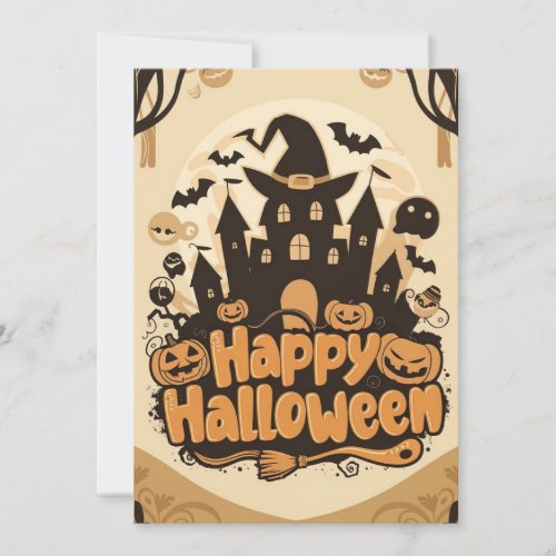 Magical Wishes Happy Halloween Holiday Card