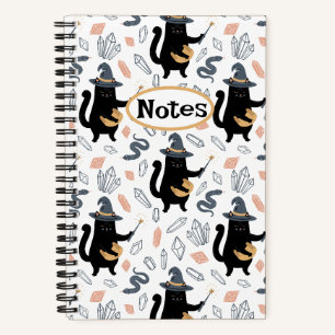 Magical Witch Cats Halloween Notebook