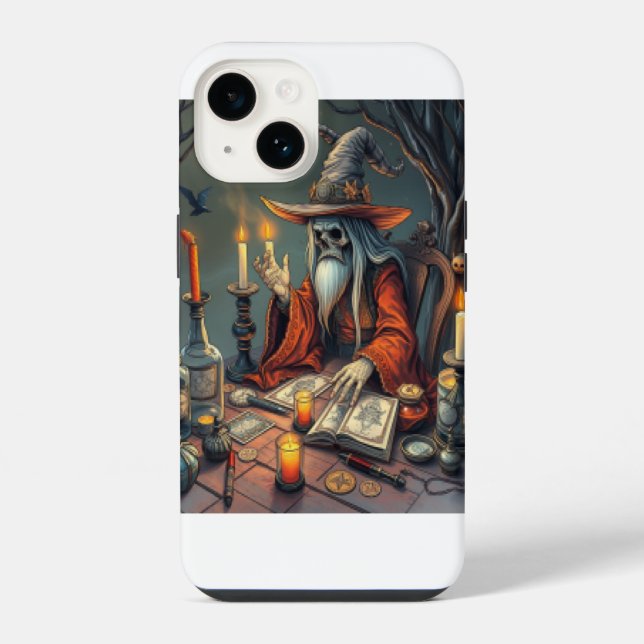 Magical witch man  iphone case (Back)