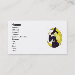 Magical Witch, Name, Address 1, Address 2, Cont... Business Card
