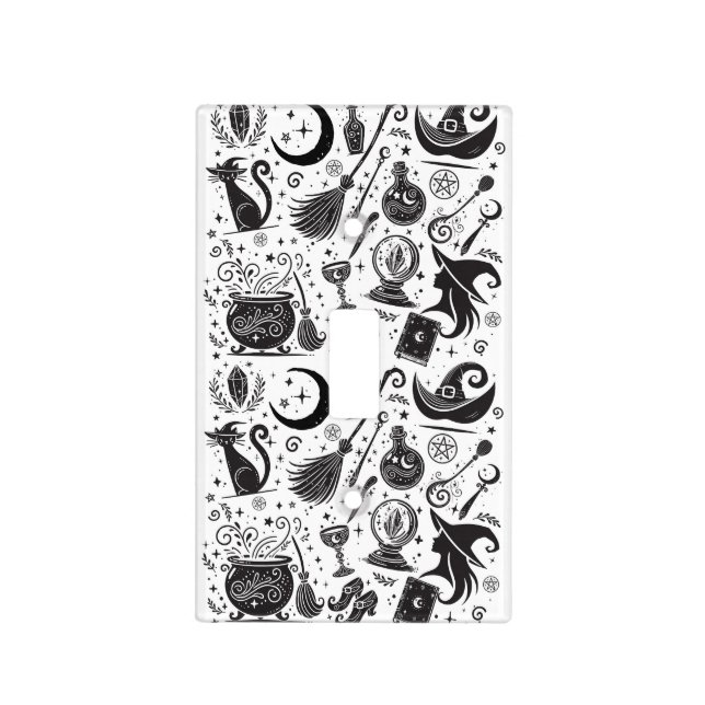 Magical Witch Whimsical Wiccan Pagan Light Switch Cover (Front)