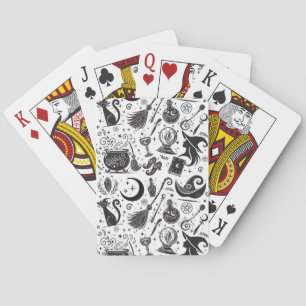 Magical Witch Whimsical Wiccan Pagan Party Poker Cards