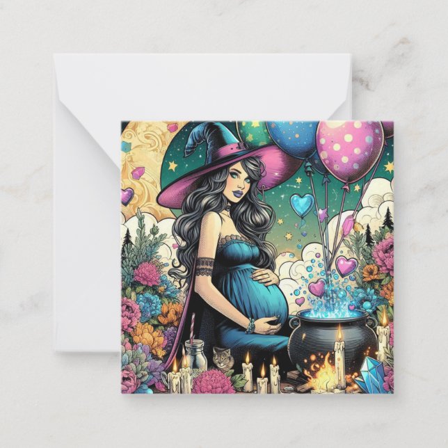 MAGICAL WItchy Baby Brewing | Baby | Pregnancy | M Note Card (Front)