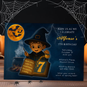 Magical Wizard Boy Birthday Invitation
