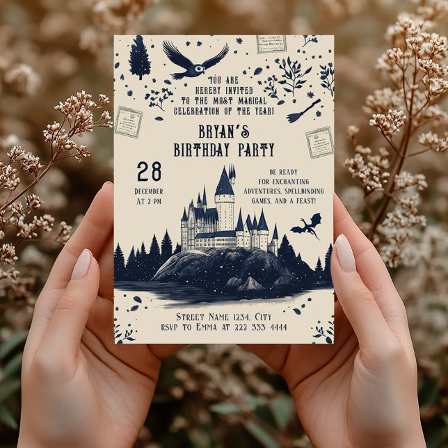 Magical Wizard Castle Birthday Party Invitation (Creator Uploaded)