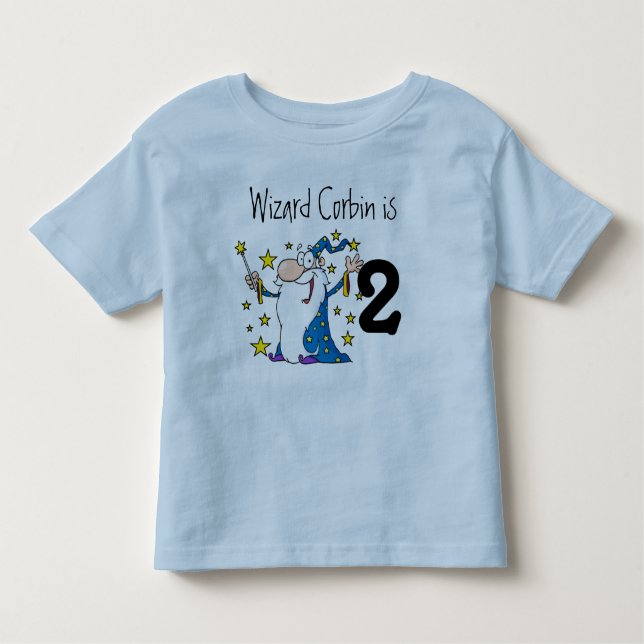 Magical Wizard Customizable Birthday T-shirt (Front)