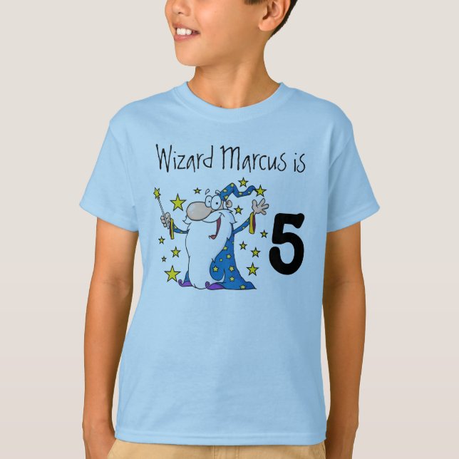 Magical Wizard Customizable Birthday T-shirt (Front)