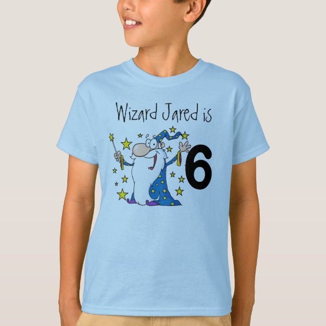 Magical Wizard Customizable Birthday T-shirt (Front)