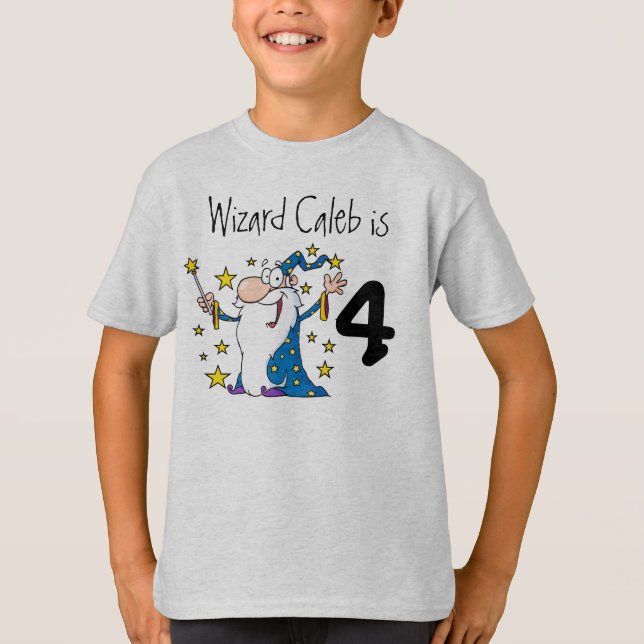 Magical Wizard Customizable Birthday T-shirt (Front)