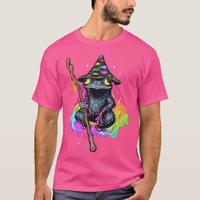 Magical Wizard Frog Edm Party Psychedelic Rave Tri T-Shirt (Front)
