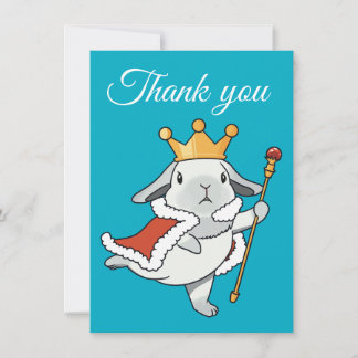 Magical Wizard Lop bunny Thank You Card