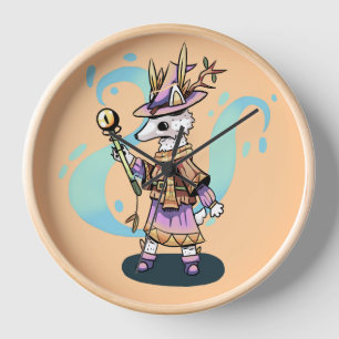 Magical wolf clock